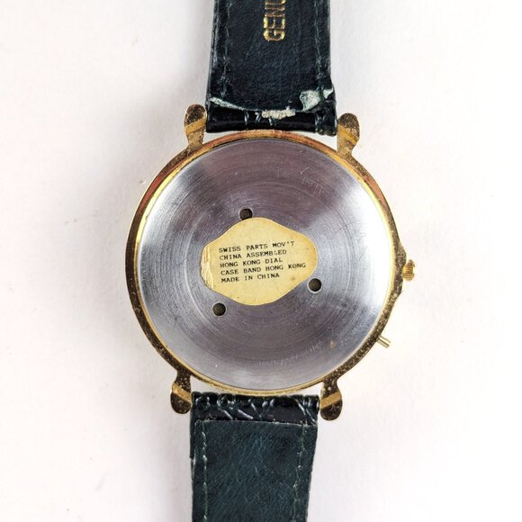 Vintage Green Leather Christmas Tree Watch - Picture 7 of 11